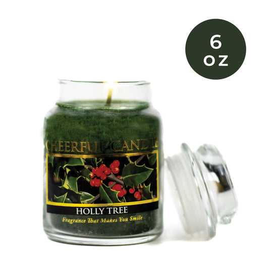 Holly Tree - 6 oz Cheerful Candle