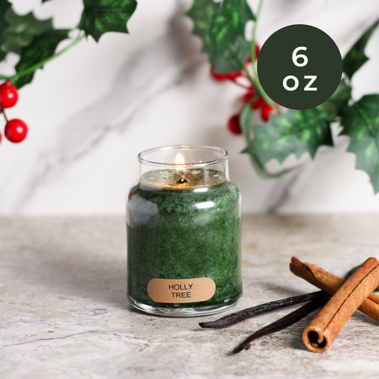 Holly Tree - 6 oz Baby Candle