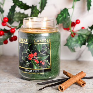 Holly Tree - 24 oz Cheerful Candle