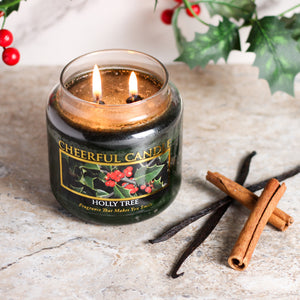 Holly Tree - 16 oz Cheerful Candle