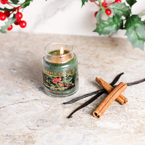 Holly Tree - 6 oz Cheerful Candle