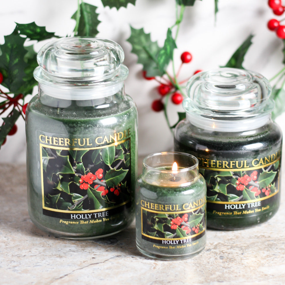 Holly Tree - 6 oz Cheerful Candle