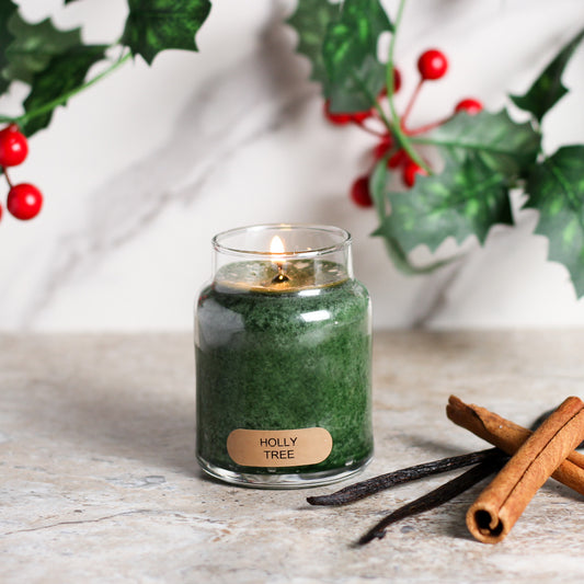 Holly Tree - 6 oz Baby Candle