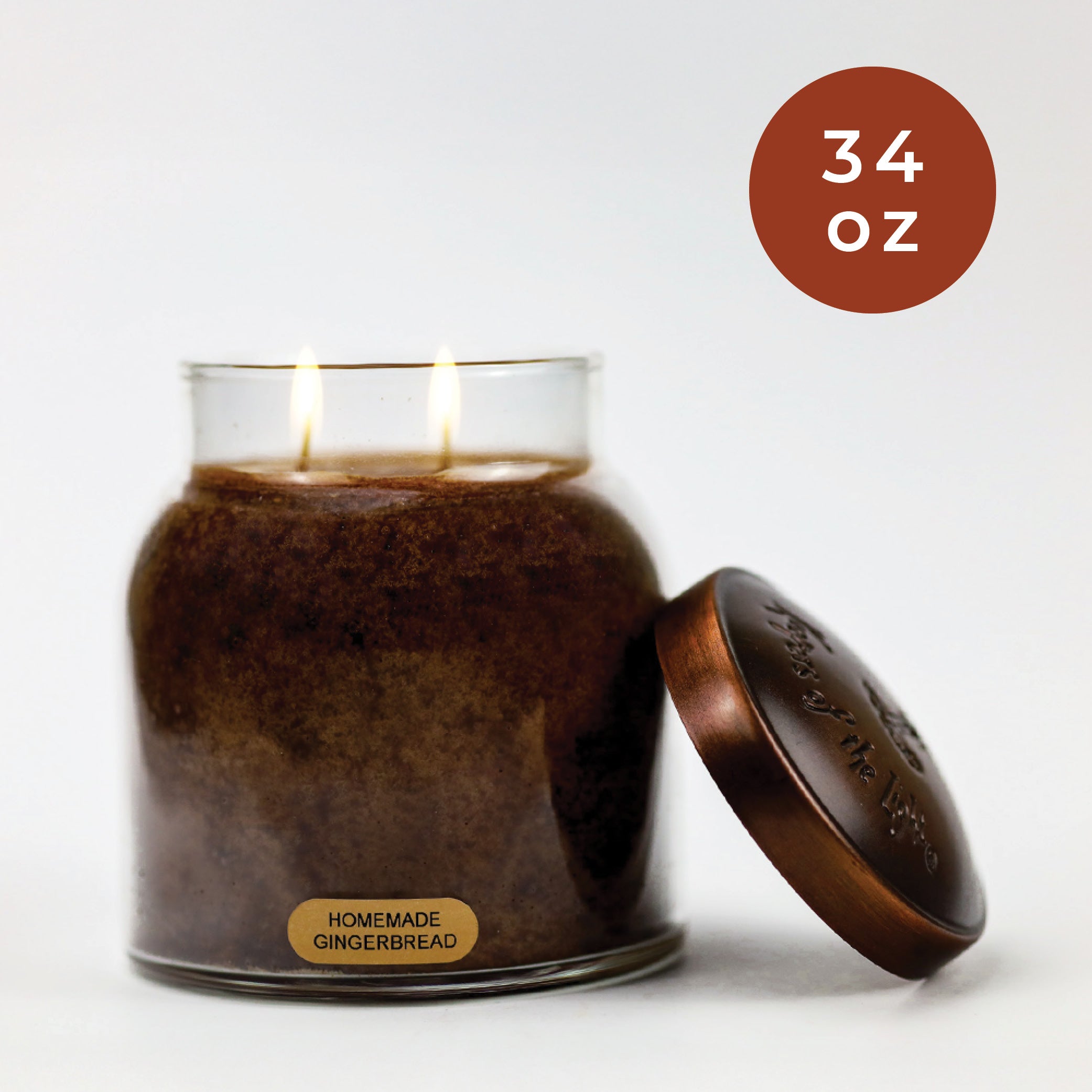 Homemade Gingerbread Scented Candle - 34 oz, Double Wick, Papa Jar