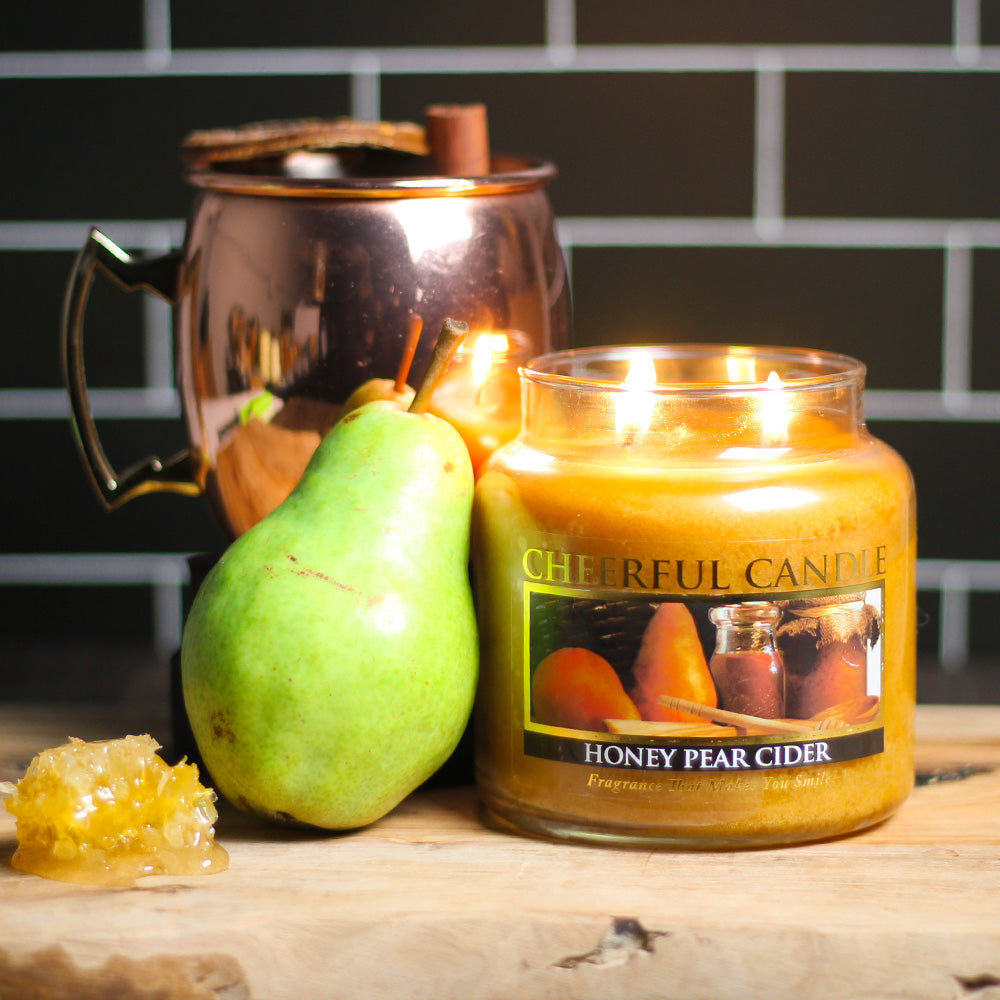 Honey Pear Cider - 16 oz Cheerful Candle