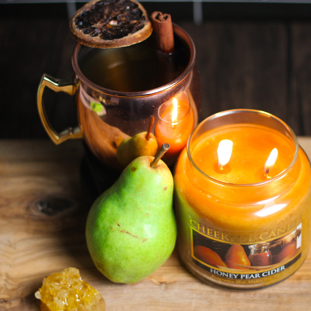 Honey Pear Cider - 16 oz Cheerful Candle