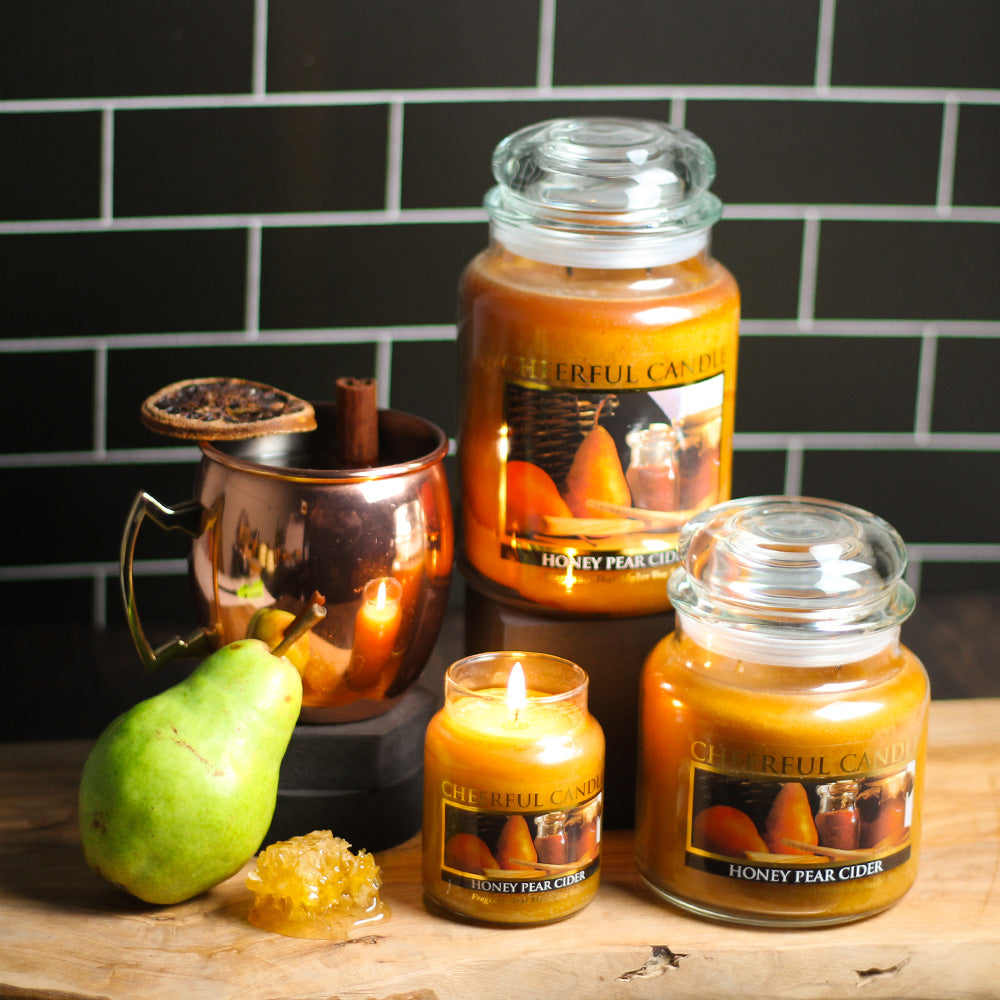 Honey Pear Cider - 16 oz Cheerful Candle