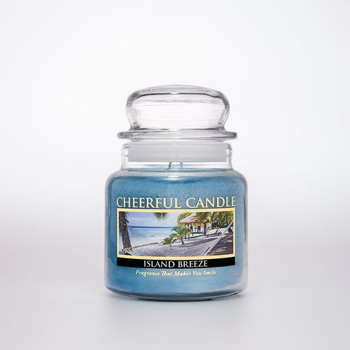 Island Breeze Scented Candle -16 oz, Double Wick, Cheerful Candle