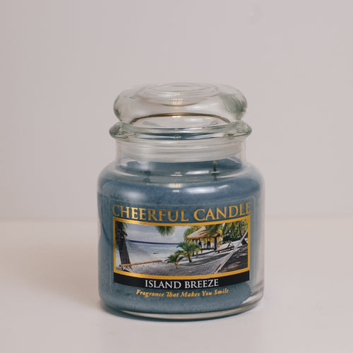 Island Breeze Scented Candle -16 oz, Double Wick, Cheerful Candle