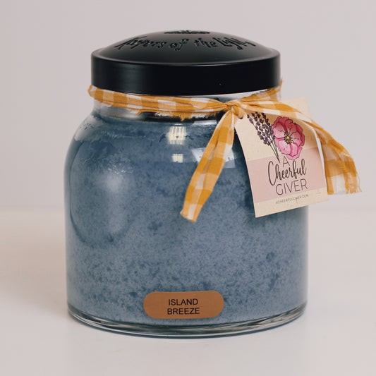 Island Breeze Scented Candle - 34 oz, Double Wick, Papa Jar