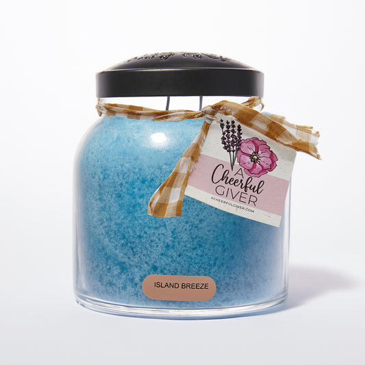 Island Breeze Scented Candle - 34 oz, Double Wick, Papa Jar