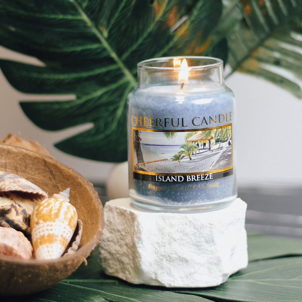 Island Breeze Scented Candle - 6 oz, Single Wick, Cheerful Candle