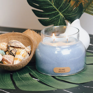 Island Breeze Scented Candle - 22 oz, Double Wick, Mama Jar