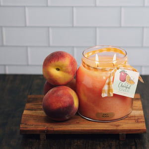 Juicy Peach Scented Candle - 34 oz, Double Wick, Papa Jar