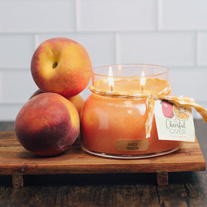 Juicy Peach Scented Candle - 22 oz, Double Wick, Mama Jar