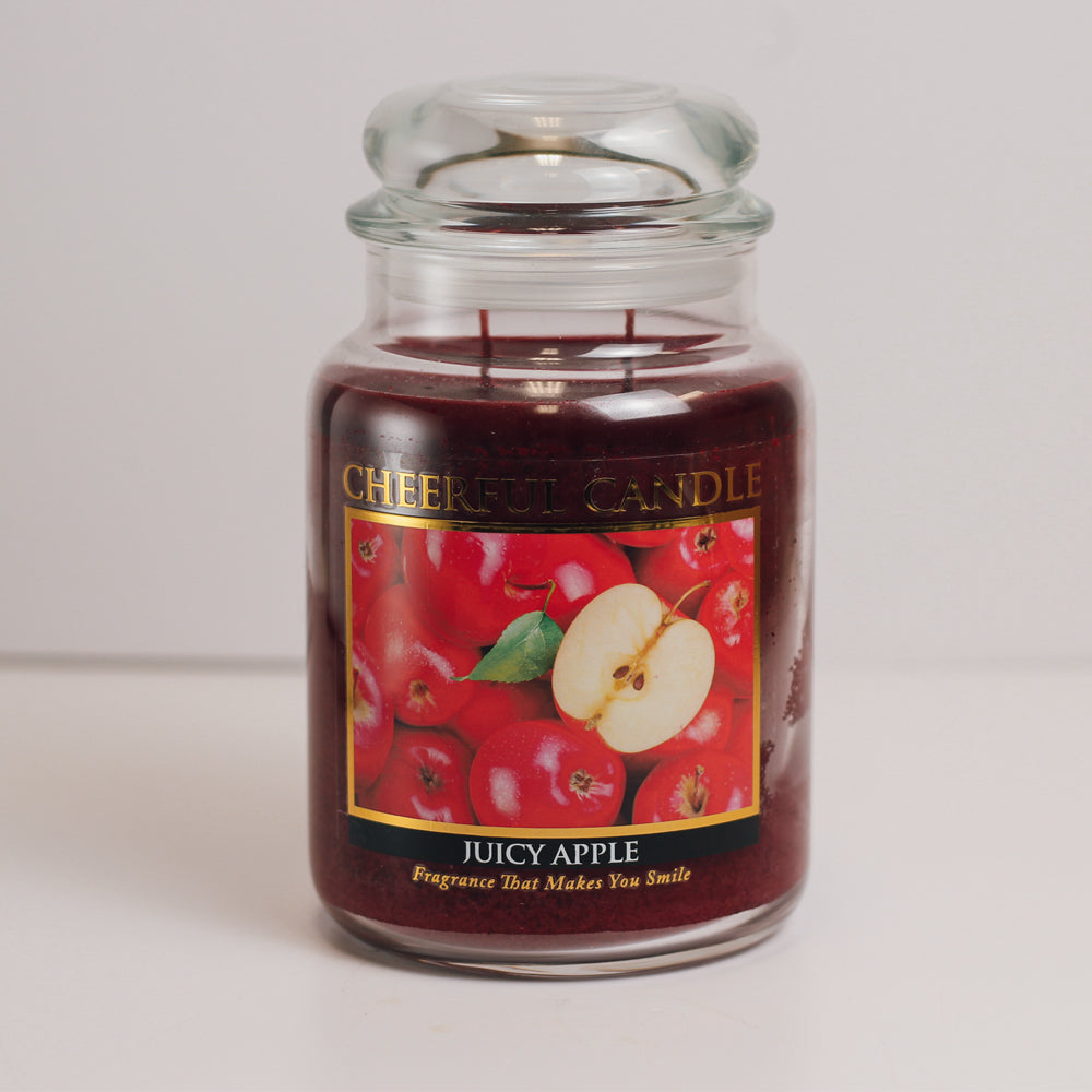 Juicy Apple Scented Candle -24 oz, Double Wick, Cheerful Candle