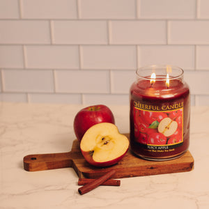 Juicy Apple Scented Candle -24 oz, Double Wick, Cheerful Candle