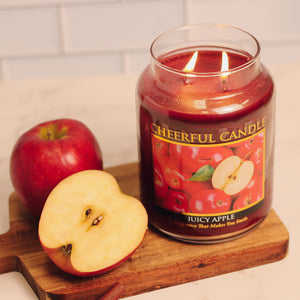 Juicy Apple Scented Candle -24 oz, Double Wick, Cheerful Candle