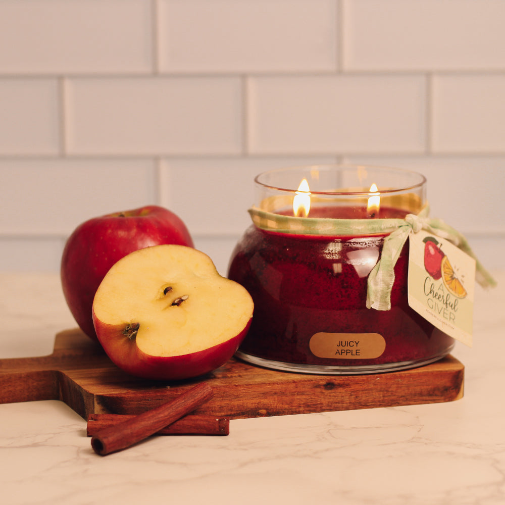 Juicy Apple Scented Candle - 22 oz, Double Wick, Mama Jar