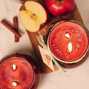 Juicy Apple Scented Candle - 22 oz, Double Wick, Mama Jar