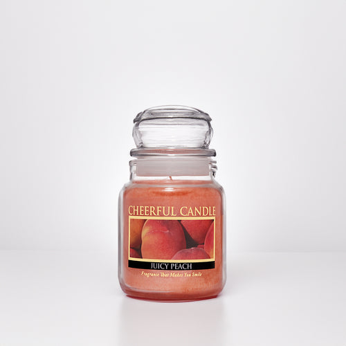 Juicy Peach Scented Candle - 6 oz, Single Wick, Cheerful Candle