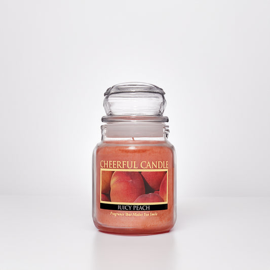 Juicy Peach Scented Candle - 6 oz, Single Wick, Cheerful Candle