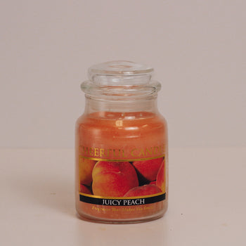 Juicy Peach Scented Candle - 6 oz, Single Wick, Cheerful Candle