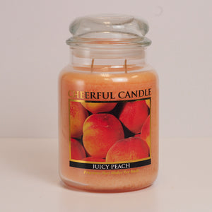 Juicy Peach Scented Candle -24 oz, Double Wick, Cheerful Candle