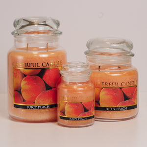 Juicy Peach Scented Candle -16 oz, Double Wick, Cheerful Candle