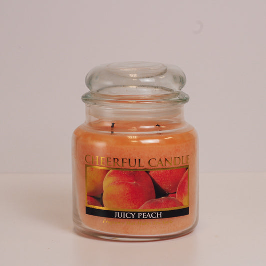 Juicy Peach Scented Candle -16 oz, Double Wick, Cheerful Candle