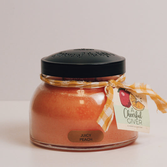 Juicy Peach Scented Candle - 22 oz, Double Wick, Mama Jar