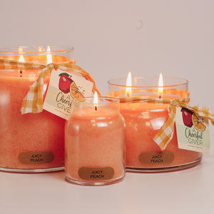 Juicy Peach Scented Candle - 6 oz, Single Wick, Baby Jar