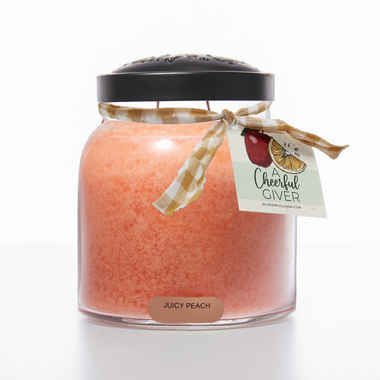 Juicy Peach Scented Candle - 34 oz, Double Wick, Papa Jar
