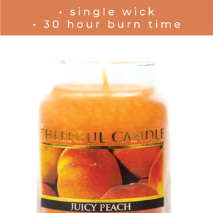 Juicy Peach - 6 oz Cheerful Candle