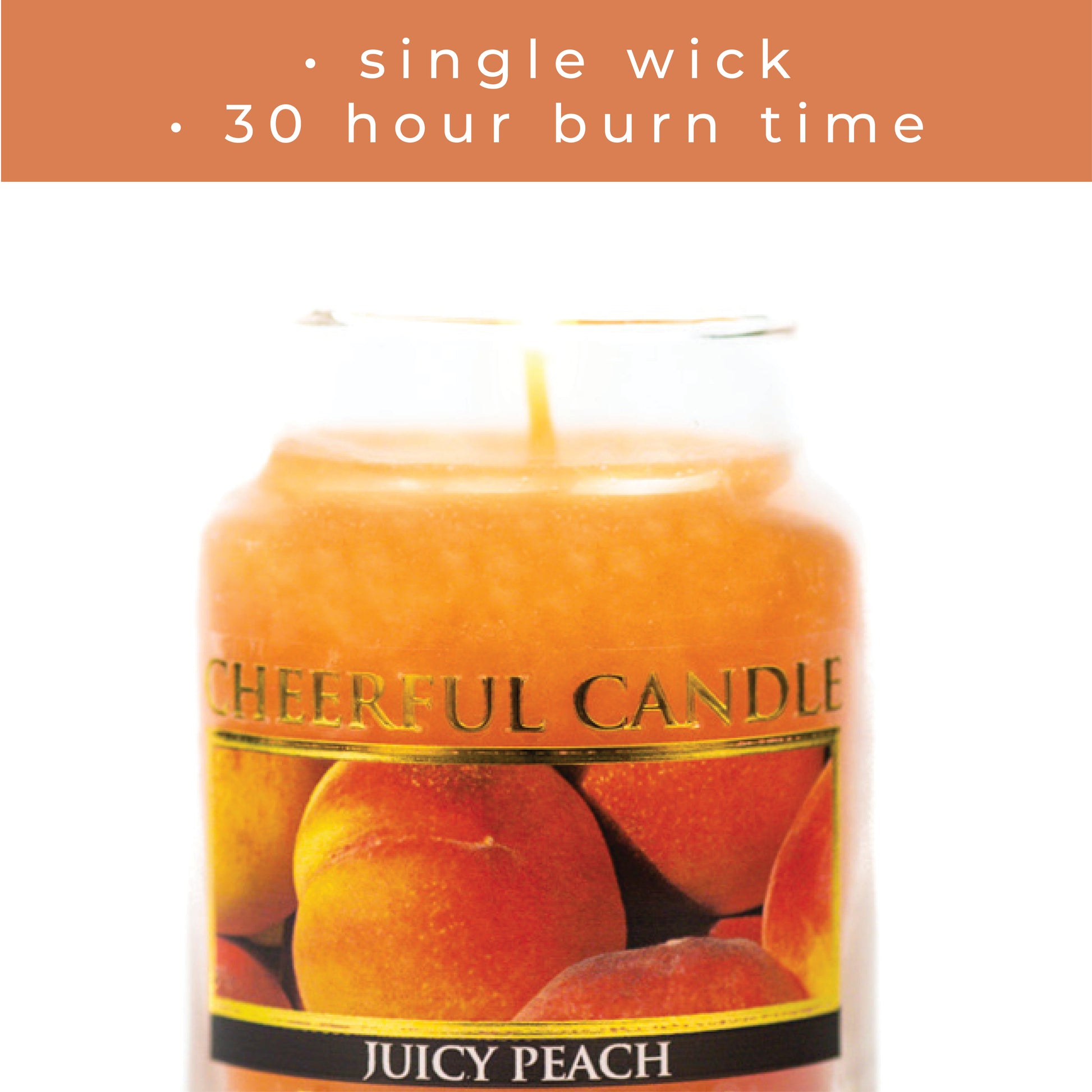 Juicy Peach - 6 oz Cheerful Candle