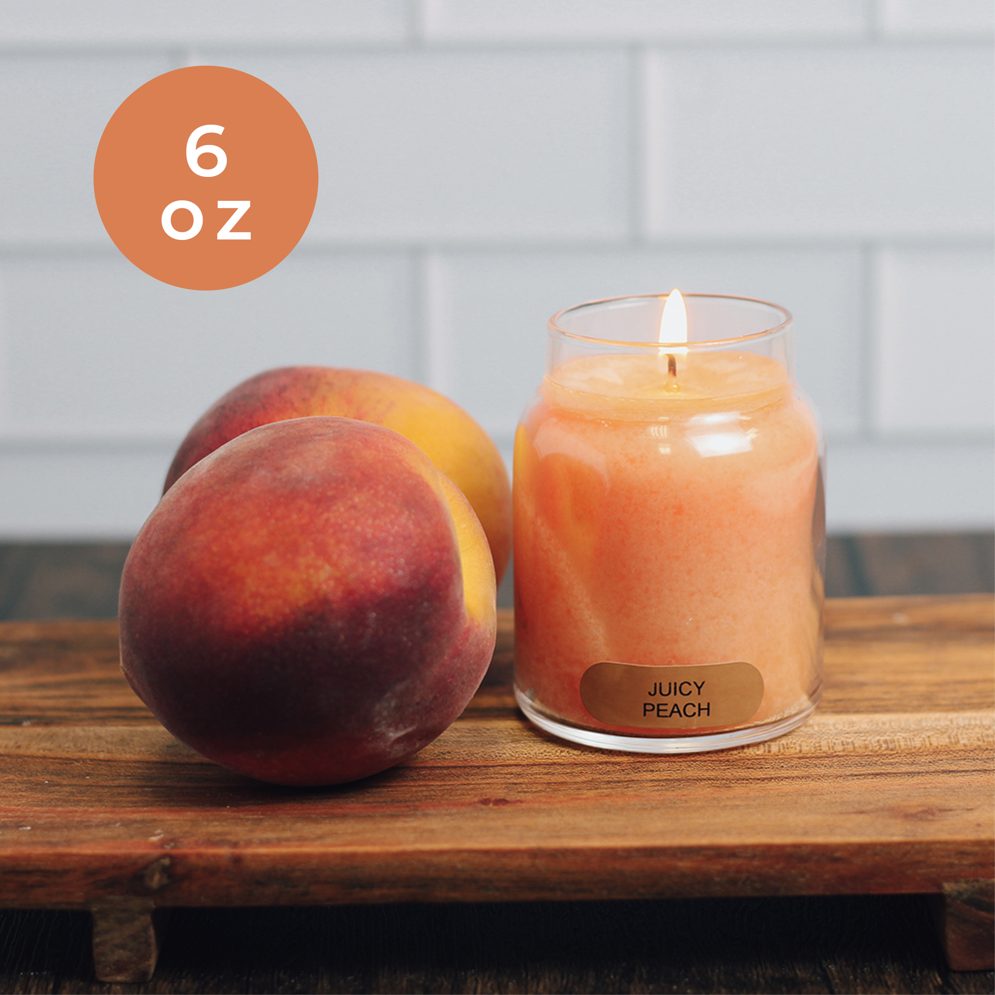 Juicy Peach - 6 oz Baby Candle