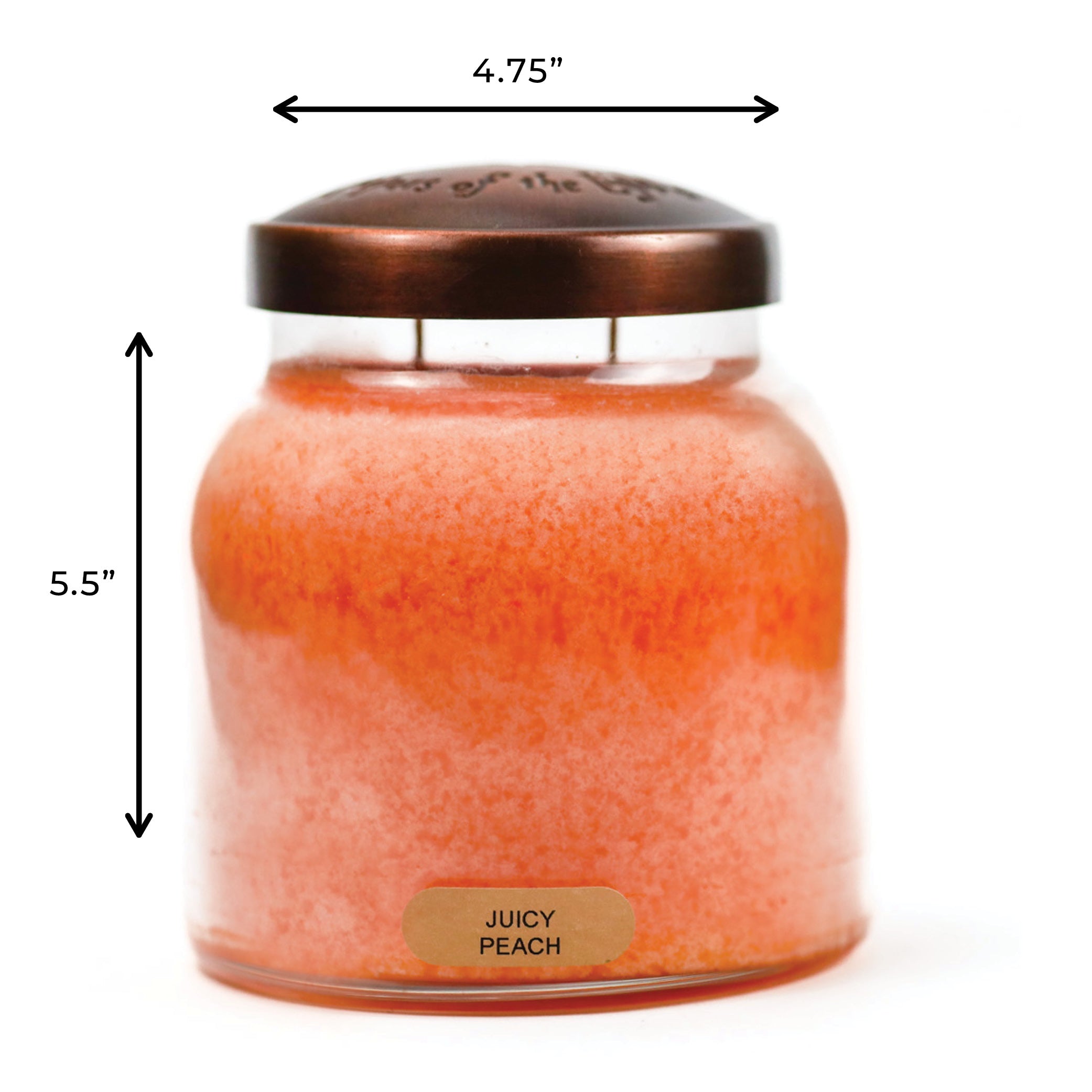 Juicy Peach 34oz Jar Candle | A Cheerful Giver