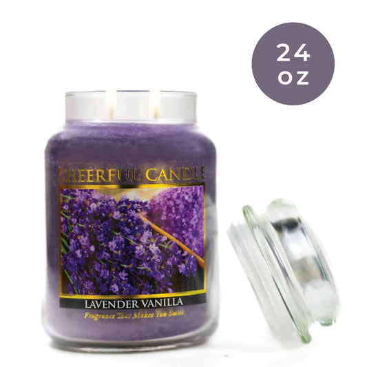Lavender Vanilla - 24 oz Cheerful Candle