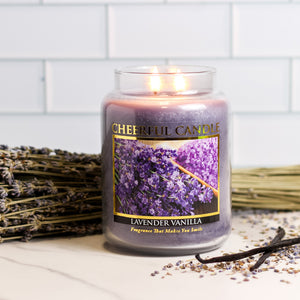 Lavender Vanilla - 24 oz Cheerful Candle