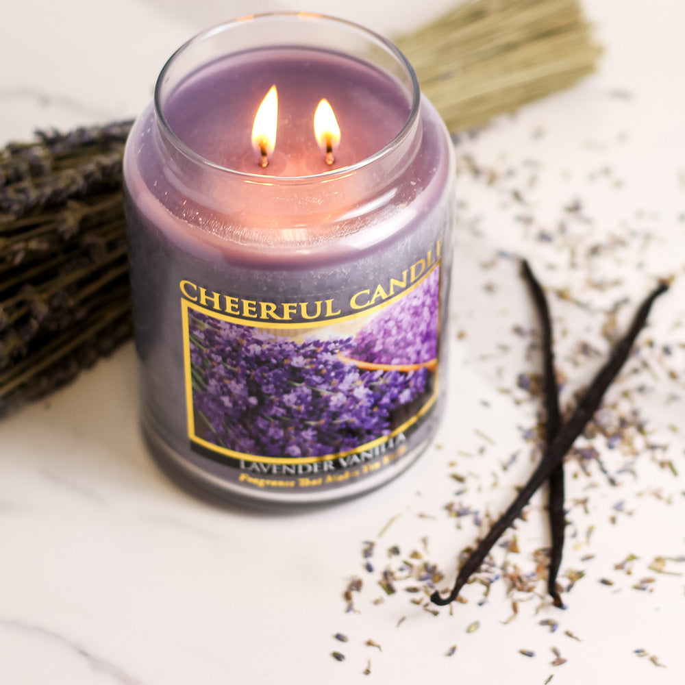 Lavender Vanilla - 24 oz Cheerful Candle