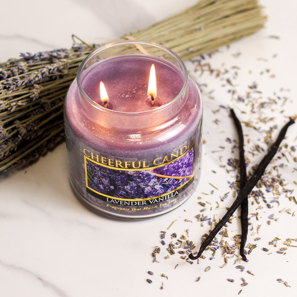 Lavender Vanilla - 16 oz Cheerful Candle