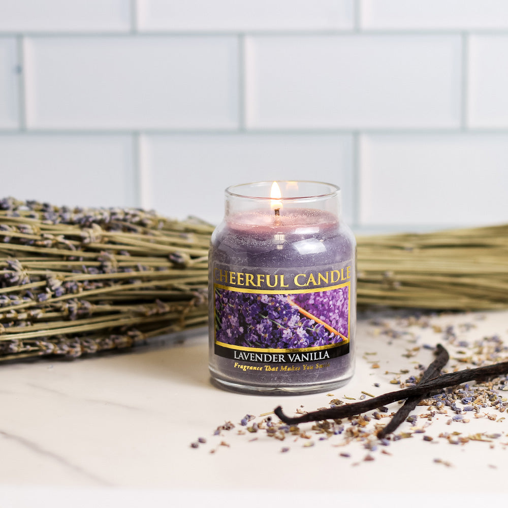 Lavender Vanilla - 6 oz Cheerful Candle