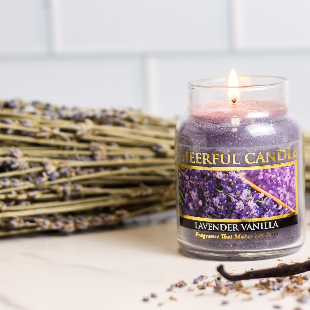 Lavender Vanilla - 6 oz Cheerful Candle