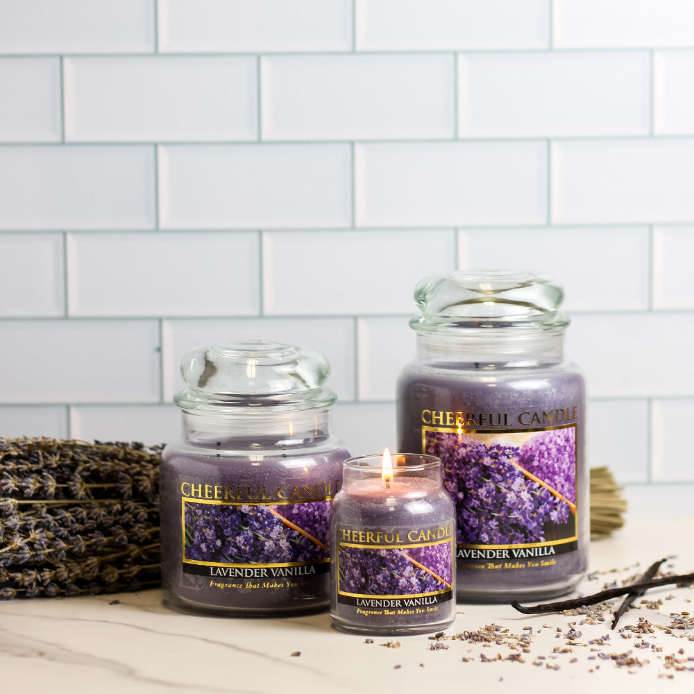 Lavender Vanilla - 6 oz Cheerful Candle