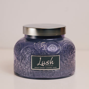 Indigo Lemon Jasmine Musk - Lush Candle