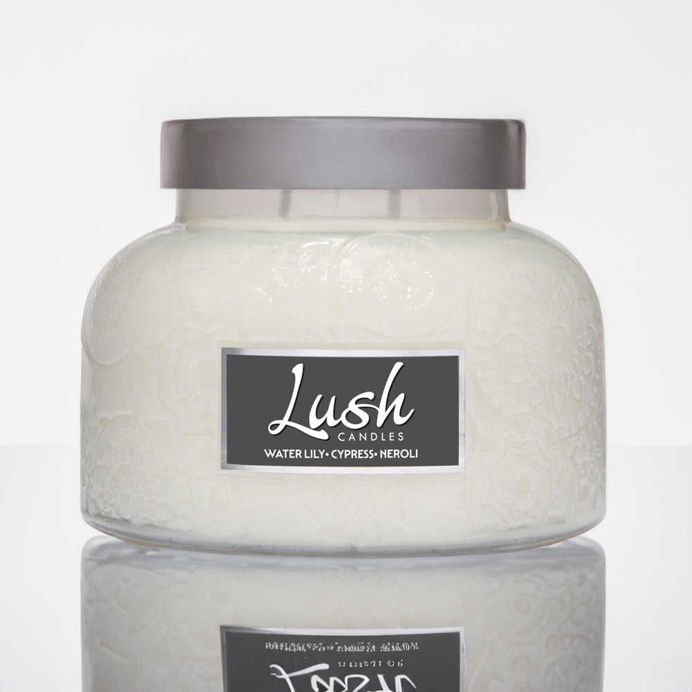 Lush Water Lily Cypress Neroli Scented Candle 