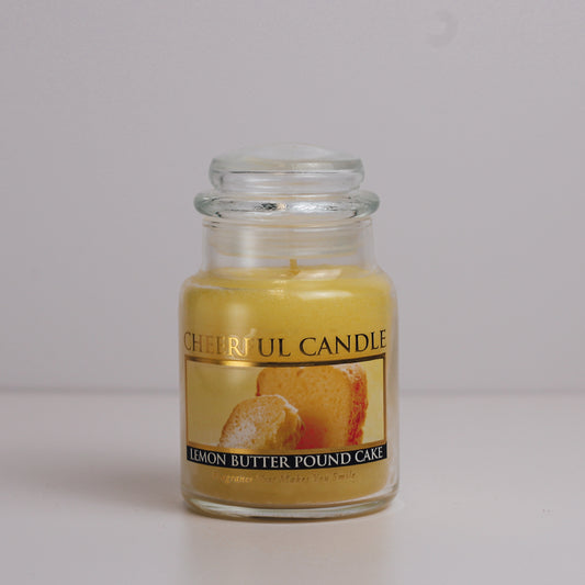 Lemon Butter Pound Cake Scented Candle - 6 oz, Single Wick, Cheerful Candle