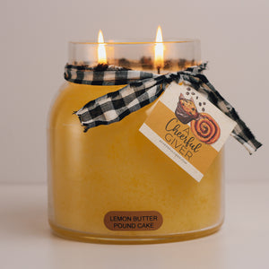 Lemon Butter Pound Cake Scented Candle - 34 oz, Double Wick, Papa Jar