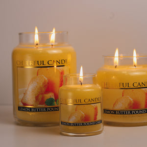 Lemon Butter Pound Cake Scented Candle -24 oz, Double Wick, Cheerful Candle