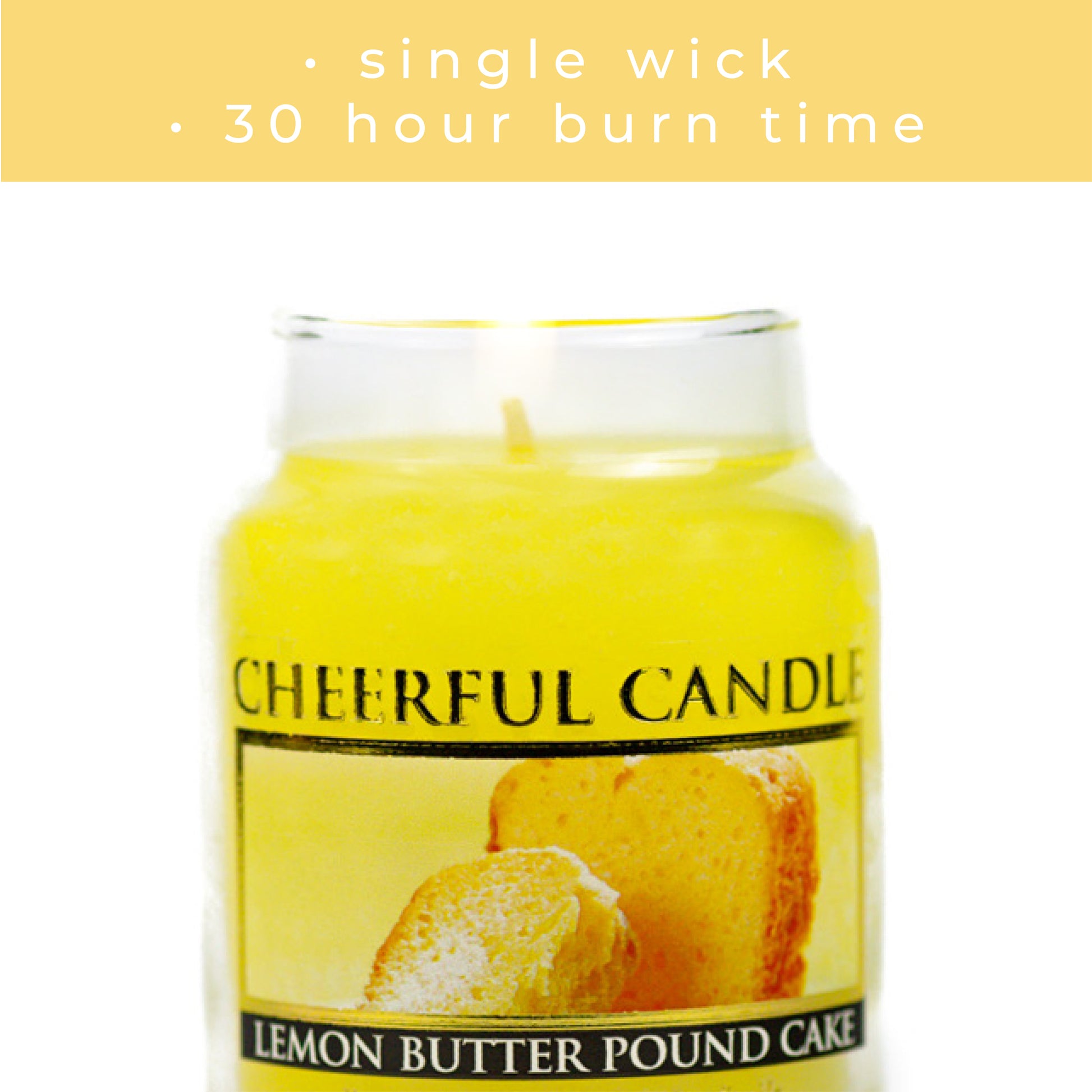 Lemon Butter Pound Cake - 6 oz Cheerful Candle